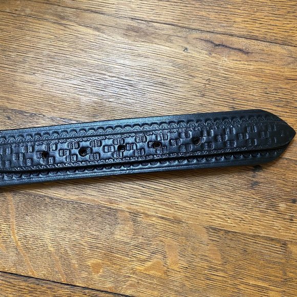 Tooled Leather Western Frontier Belt - Picture 6 of 10